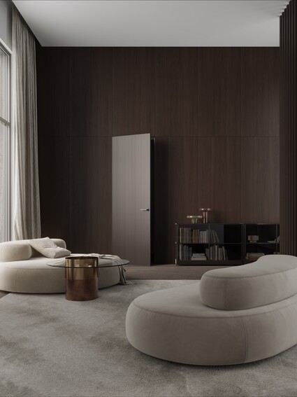 🕯 Ticho, které má strukturu. Design, který mluví jen texturou. Dveře …