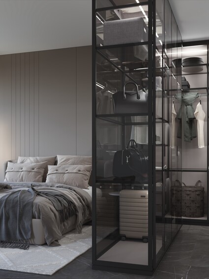 ŠATNA, KTERÁ Z LOŽNICE UDĚLÁ PRIVÁTNÍ BUTIK. Luminar není …