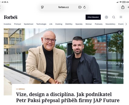 Dnes vyšel na Forbes.cz článek o mé cestě, o JAP FUTURE&nbsp;&hellip;