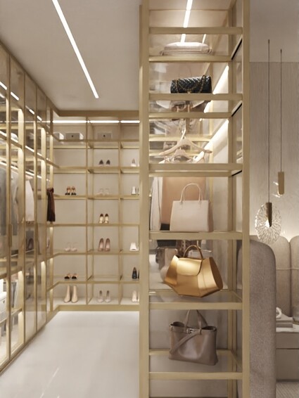 Tohle není šatna. Tohle je šperk interiéru. ✨ Ložnice se …