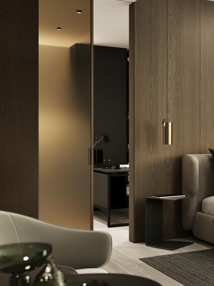 Ložnice, kde dveře zmizí a zůstane jen klid. Dveře IDEA …