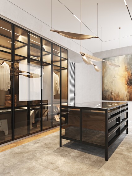 Ráno v tiché luxusní šatně není o tom, kolik máte věcí. …