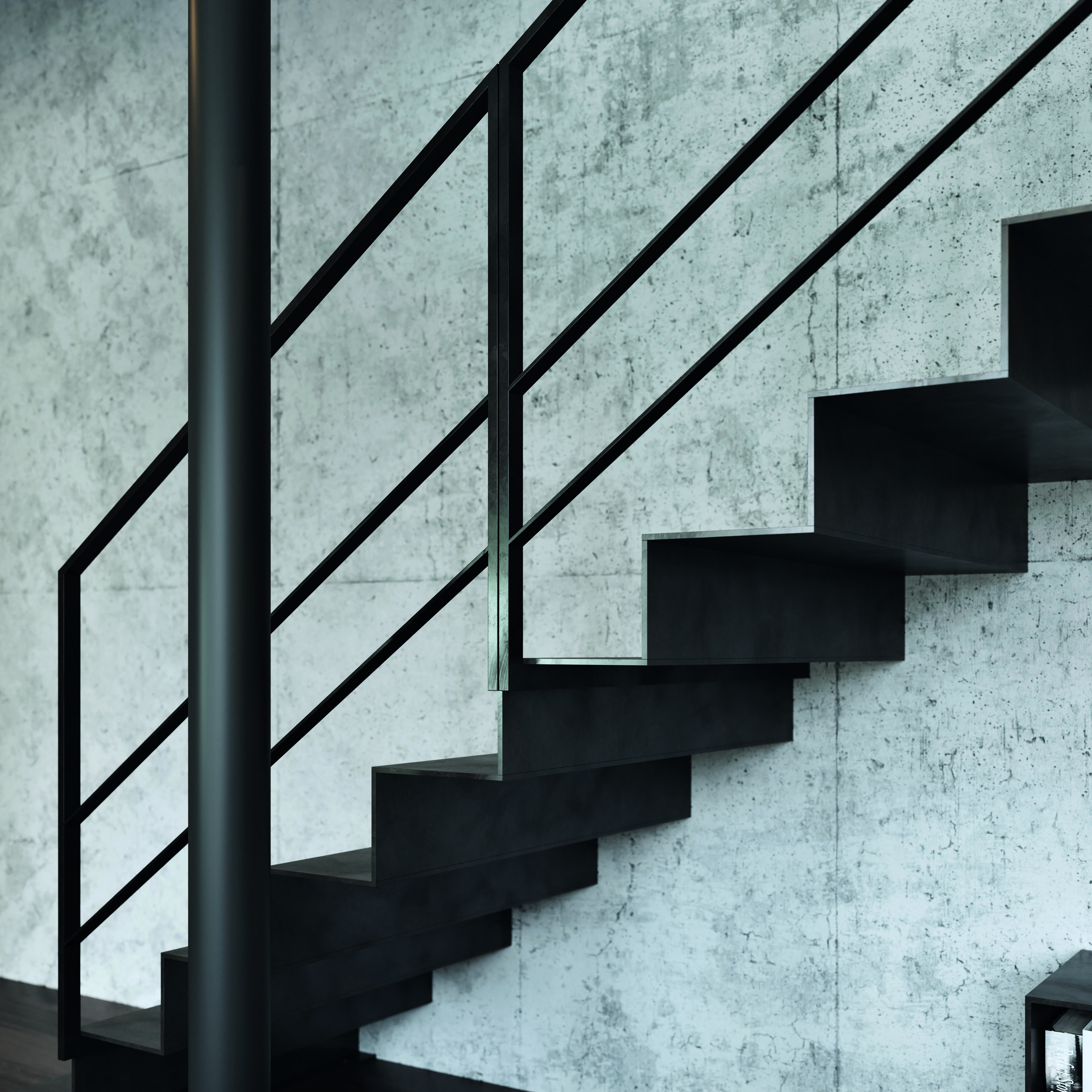 Svařované ocelové interiérové schodiště