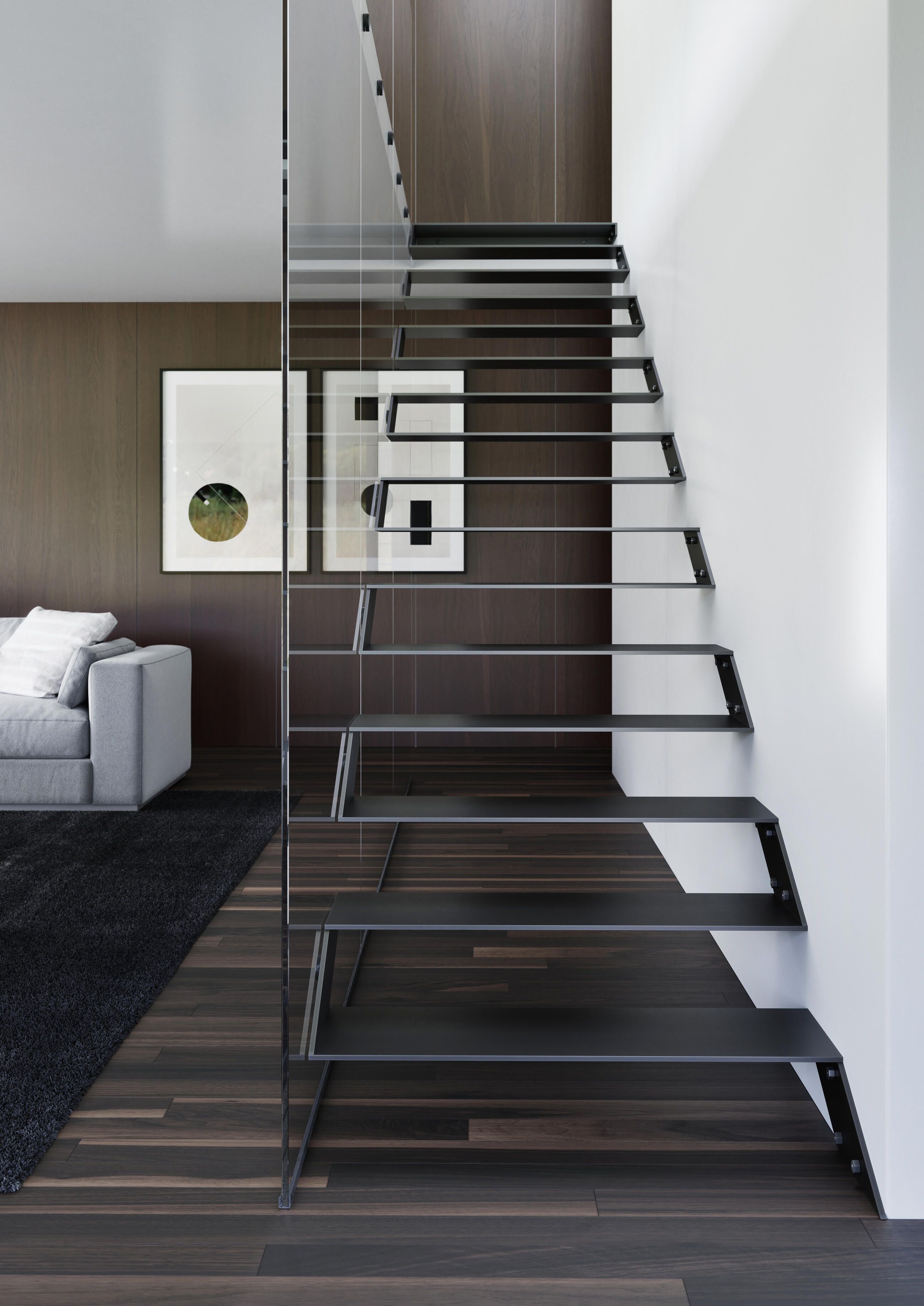 Třmenové interiérové schodiště Ultra