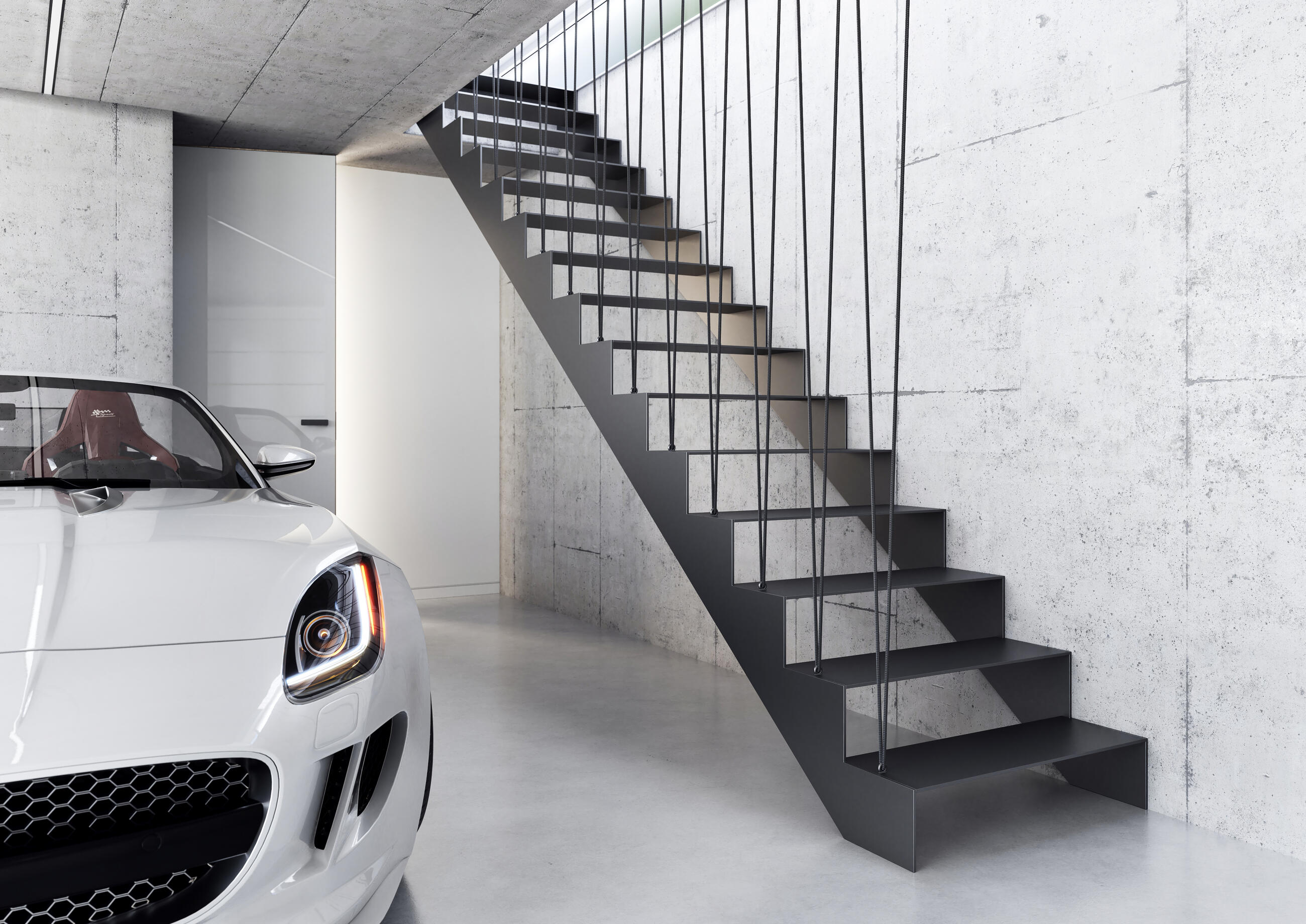 Bočnicové interiérové schodiště