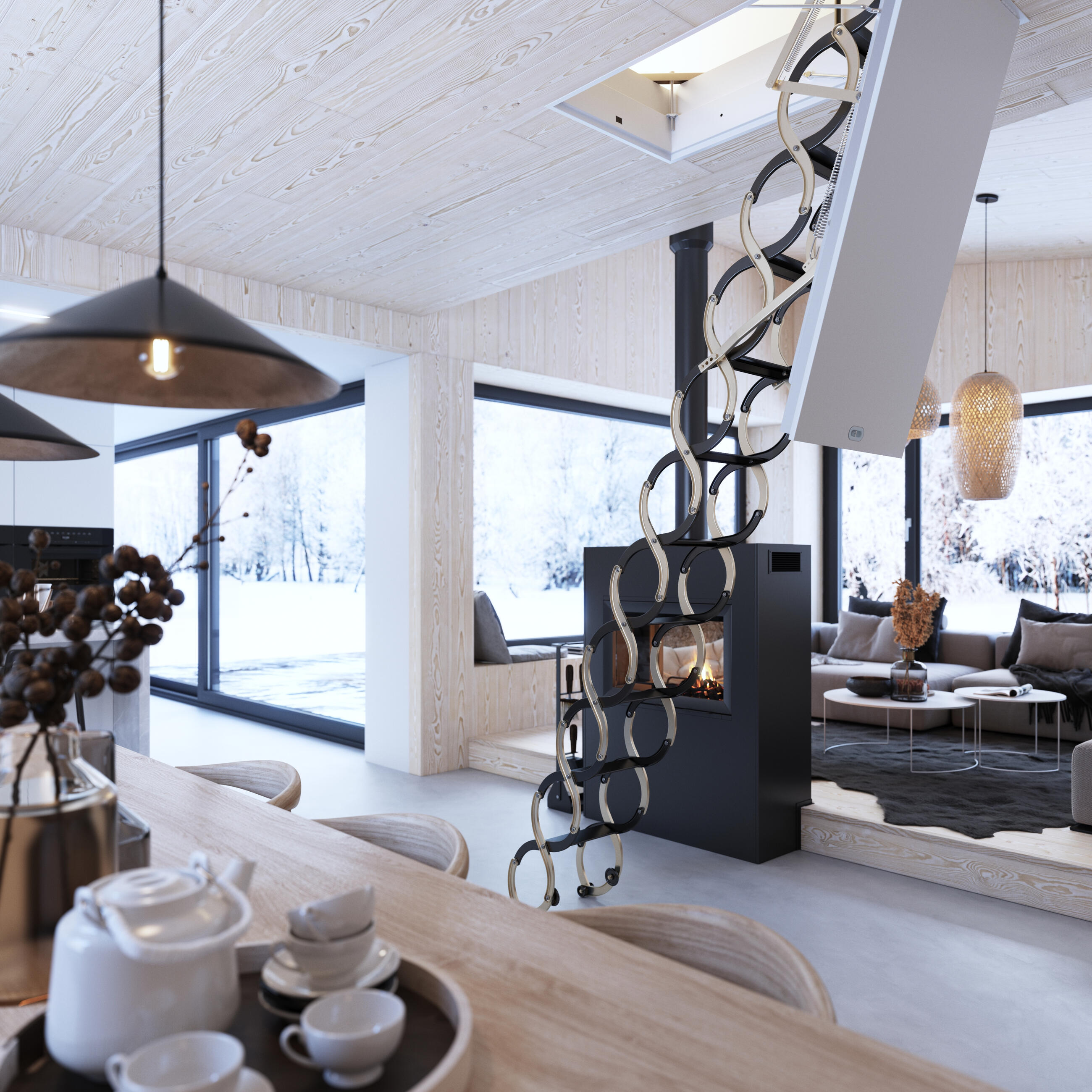 Protipožární půdní schody Lusso PP