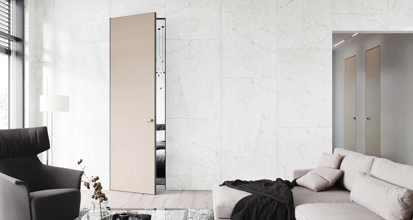 Zárubně v jedné rovině se stěnou a čisté linie