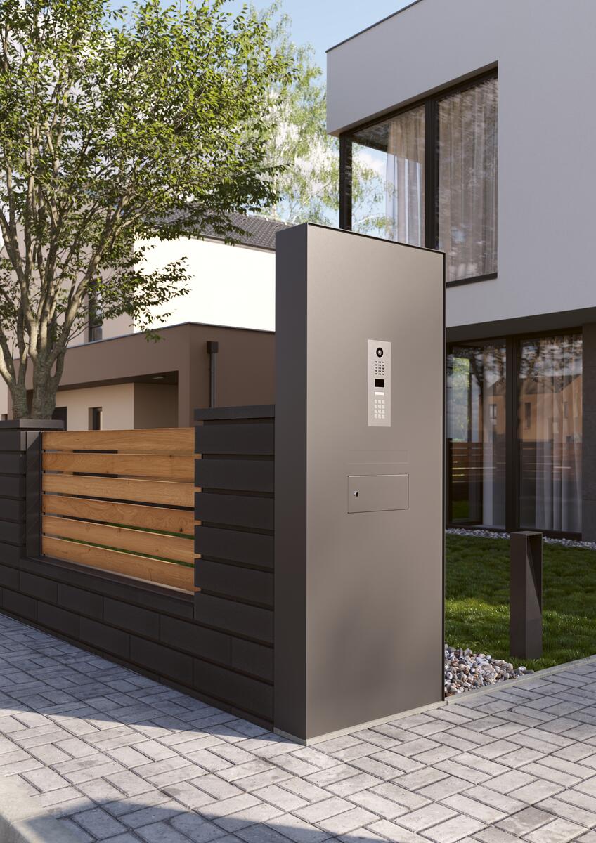 Shield - závětří s poštovní schránkou a zvonkem